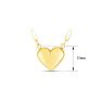 14 Karat Yellow Gold Puffed Heart Paperclip Chain Necklace, 18 Inches Image-3