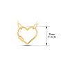 14 Karat Yellow Gold Heart Paperclip Chain Necklace, 18 Inches Image-3