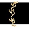 Diamond Accent Kangaroo Adjustable Bolo Bracelet In Yellow Gold Overlay, 7-10 Inches Image-4