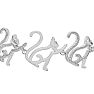 Diamond Accent Cat Adjustable Bolo Bracelet In Platinum Overlay, 7-10 Inches Image-2