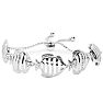 Diamond Accent Fish Adjustable Bolo Bracelet In Platinum Overlay, 7-10 Inches Image-1