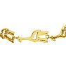 Diamond Accent Giraffe Adjustable Bolo Bracelet In Yellow Gold Overlay, 7-10 Inches Image-2