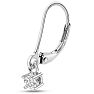 1/5 Carat Diamond Leverback Earrings In Sterling Silver, 1/2 Inch Image-3