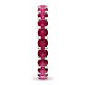 1 Carat Round Ruby Eternity Ring In 14 Karat White Gold, Ring Size 7 Image-4