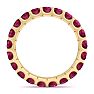 1 Carat Round Ruby Eternity Ring In 14 Karat Yellow Gold, Ring Size 6.5 Image-3