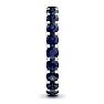 1 Carat Round Sapphire Eternity Ring In 14 Karat White Gold, Ring Size 7 Image-4
