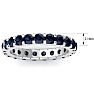 1 Carat Round Sapphire Eternity Ring In 14 Karat White Gold, Ring Size 7 Image-5