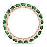 2 Carat Round Emerald Eternity Ring In 14 Karat Rose Gold, Ring Size 7 Image-3
