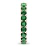 2 Carat Round Emerald Eternity Ring In 14 Karat Rose Gold, Ring Size 7 Image-4