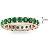 2 Carat Round Emerald Eternity Ring In 14 Karat Rose Gold, Ring Size 7 Image-5