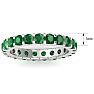 2 Carat Round Emerald Eternity Ring In Platinum, Ring Size 6.5 Image-5