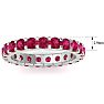 2 Carat Round Ruby Eternity Ring In 14 Karat White Gold, Ring Size 7 Image-5