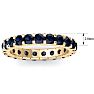 2 Carat Round Sapphire Eternity Ring In 14 Karat Yellow Gold, Ring Size 8 Image-5