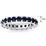 2 Carat Round Sapphire Eternity Ring In Platinum, Ring Size 6.5 Image-5