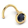 0.02ct 1.5mm Sapphire Nose Ring In 14K Yellow Gold Image-5