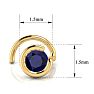 0.02ct 1.5mm Sapphire Nose Ring In 14K Yellow Gold Image-6
