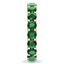 3 Carat Round Emerald Eternity Ring In 14 Karat Rose Gold, Ring Size 5.5 Image-4