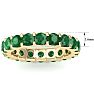 3 Carat Round Emerald Eternity Ring In 14 Karat Yellow Gold, Ring Size 6.5 Image-5