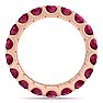 3 Carat Round Ruby Eternity Ring In 14 Karat Rose Gold, Ring Size 9 Image-3