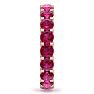 3 Carat Round Ruby Eternity Ring In 14 Karat Rose Gold, Ring Size 9 Image-4