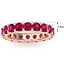 3 Carat Round Ruby Eternity Ring In 14 Karat Rose Gold, Ring Size 9 Image-5