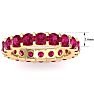3 Carat Round Ruby Eternity Ring In 14 Karat Yellow Gold, Ring Size 5.5 Image-5