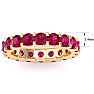 3 Carat Round Ruby Eternity Ring In 14 Karat Yellow Gold, Ring Size 9 Image-5