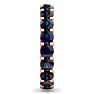 3 Carat Round Sapphire Eternity Ring In 14 Karat Rose Gold, Ring Size 9 Image-4
