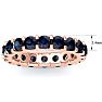 3 Carat Round Sapphire Eternity Ring In 14 Karat Rose Gold, Ring Size 9 Image-5