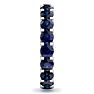 3 Carat Round Sapphire Eternity Ring In 14 Karat White Gold, Ring Size 8.5 Image-4