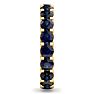 3 Carat Round Sapphire Eternity Ring In 14 Karat Yellow Gold, Ring Size 9.5 Image-4
