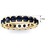 3 Carat Round Sapphire Eternity Ring In 14 Karat Yellow Gold, Ring Size 9.5 Image-5