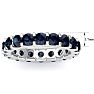 3 Carat Round Sapphire Eternity Ring In Platinum, Ring Size 4.5 Image-5