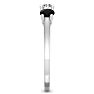 1 Carat White and Black Diamond Three Diamond Ring In 14 Karat White Gold Image-4