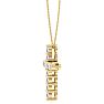 1/2 Carat Diamond Cross Necklace In 14 Karat Yellow Gold, 18 Inches Image-3