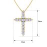 1/2 Carat Diamond Cross Necklace In 14 Karat Yellow Gold, 18 Inches Image-5