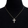 1/2 Carat Diamond Cross Necklace In 14 Karat Yellow Gold, 18 Inches Image-6