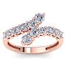 1ct Journey Style Right Hand Diamond Ring in 14k Rose Gold Image-1