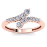 Stunning 1/2ct Journey Diamond Band in 14K Rose Gold Image-1