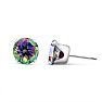 3 Carat Mystic Topaz Earrings In Sterling Silver, 8MM Image-1
