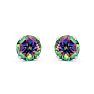 3 Carat Mystic Topaz Earrings In Sterling Silver, 8MM Image-2
