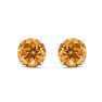3 Carat Citrine Earrings In Sterling Silver, 8MM Image-2