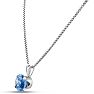 1 1/2 Carat Tanzanite Necklace In Sterling Silver, 8MM Image-2