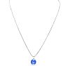 1 1/2 Carat Tanzanite Necklace In Sterling Silver, 8MM Image-3