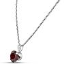 Garnet Necklace: Garnet Jewelry: 1 1/2 Carat Garnet Necklace In Sterling Silver, 8MM Image-2