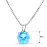 1 1/2 Carat Blue Topaz Necklace In Sterling Silver, 8MM Image-5