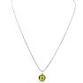 1 1/2 Carat Peridot Necklace In Sterling Silver, 8MM Image-3
