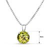 1 1/2 Carat Peridot Necklace In Sterling Silver, 8MM Image-5