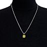 1 1/2 Carat Peridot Necklace In Sterling Silver, 8MM Image-6