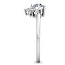 1 Carat Diamond Engagement Ring With Crown In 14 Karat White Gold Image-4